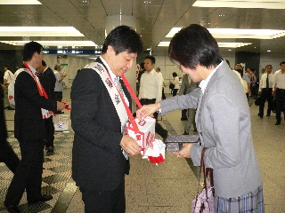 H25 田辺市長 街頭募金 H25 田辺市長 街頭募金